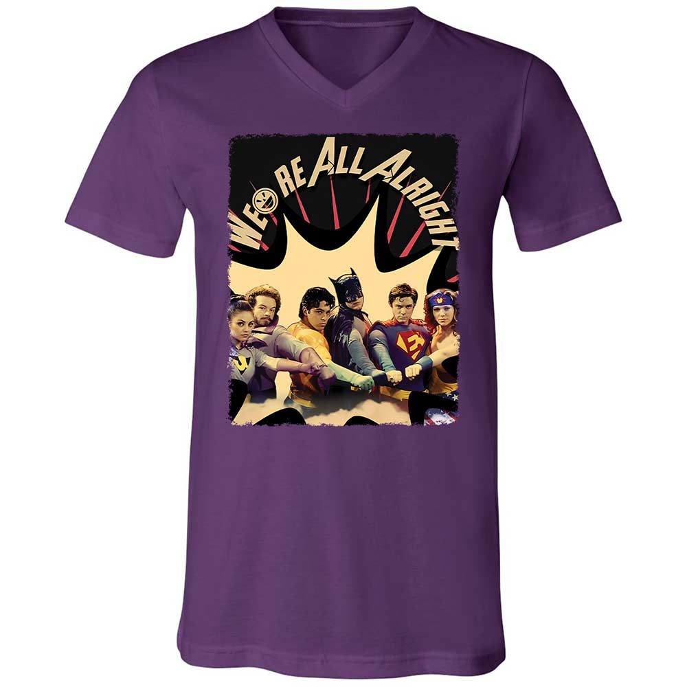 Unisex V-Neck T-Shirt - 6RKPQVZM - Team Purple - 10