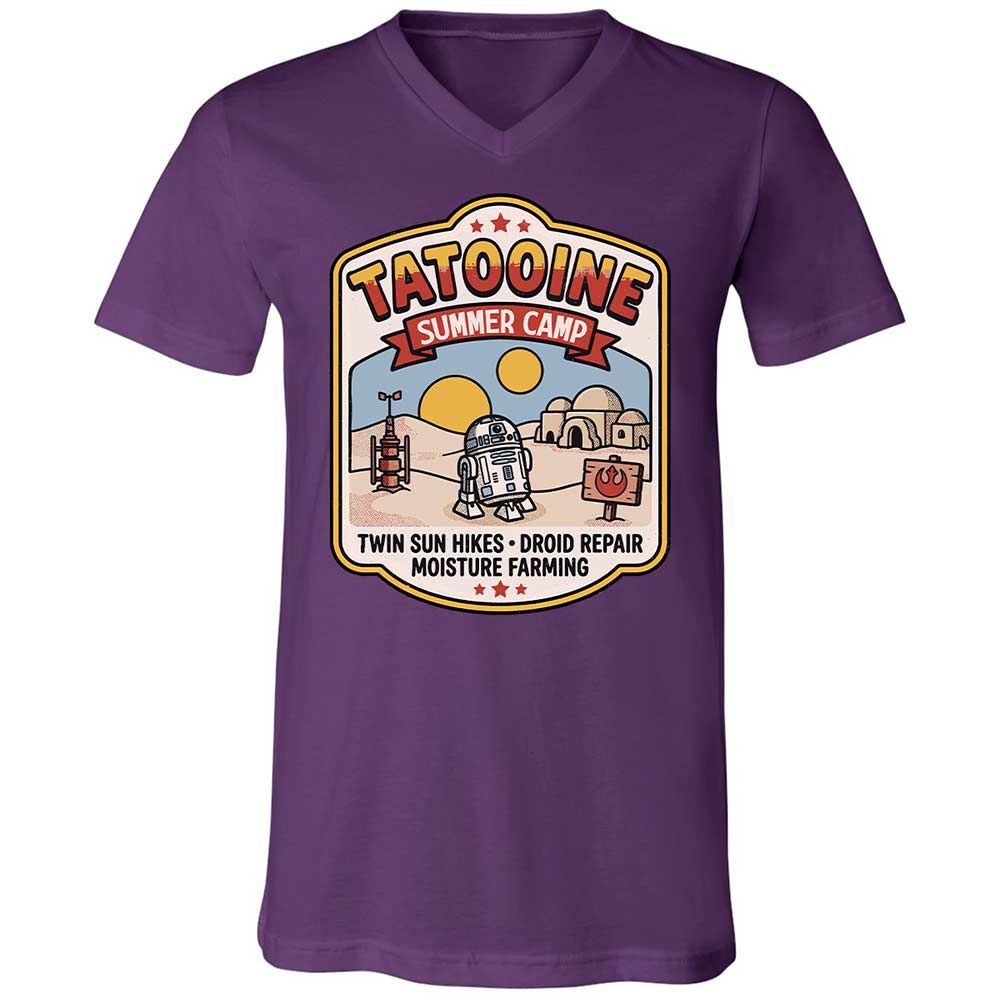 Unisex V-Neck T-Shirt - DC97NUJE - Team Purple - 10