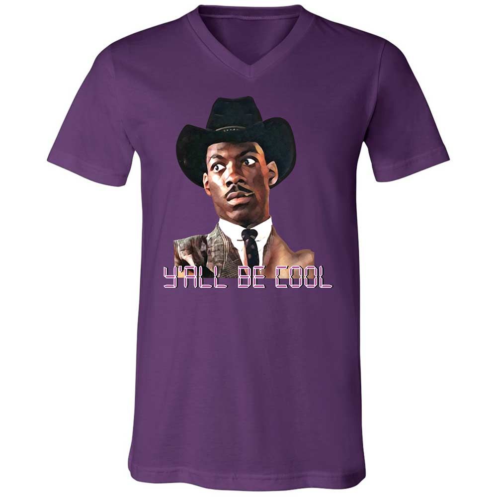 Unisex V-Neck T-Shirt - E8JMX5N3 - Team Purple - 10