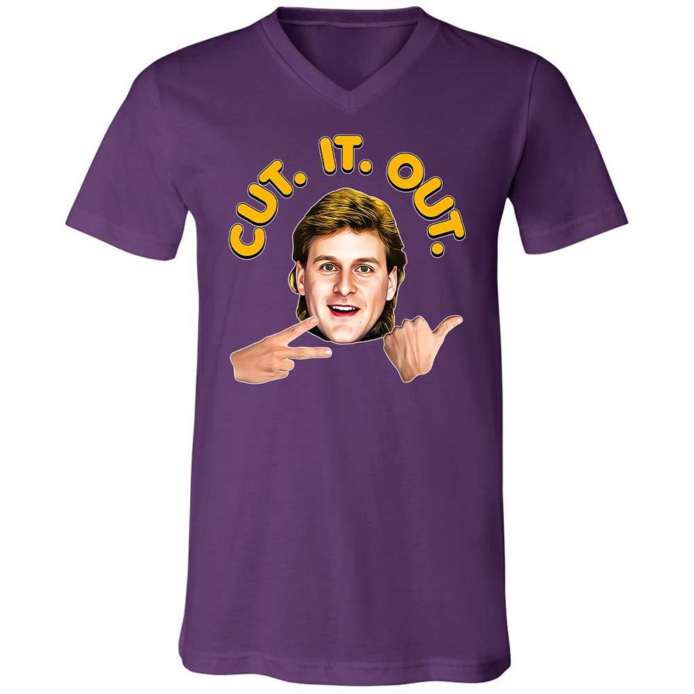 Unisex V-Neck T-Shirt - SGWBHS8H - Team Purple - 10