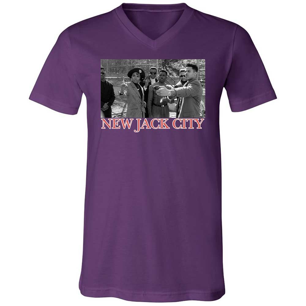 Unisex V-Neck T-Shirt - 27NNY9HS - Team Purple - 10