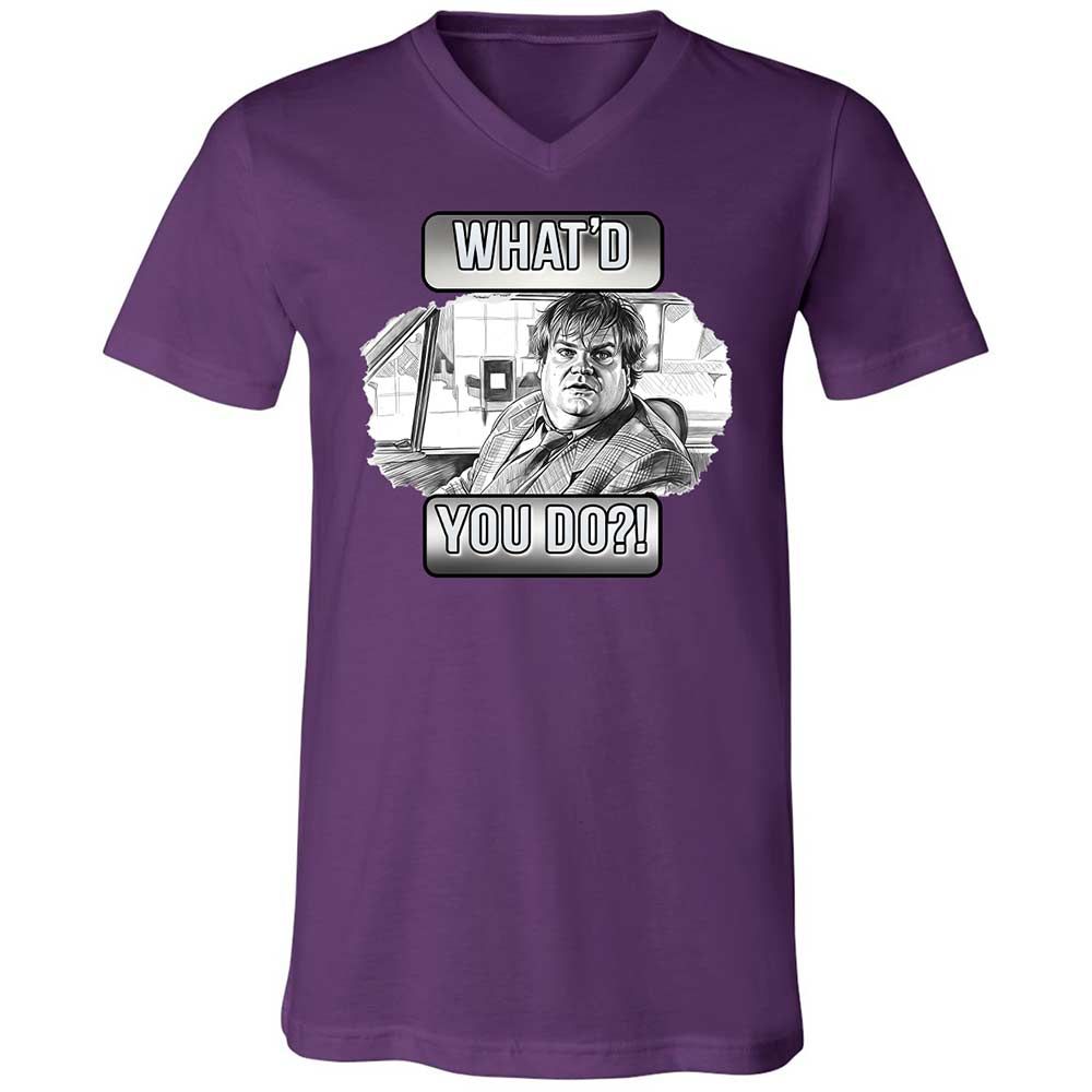Unisex V-Neck T-Shirt - ACU6N5M1 - Team Purple - 10