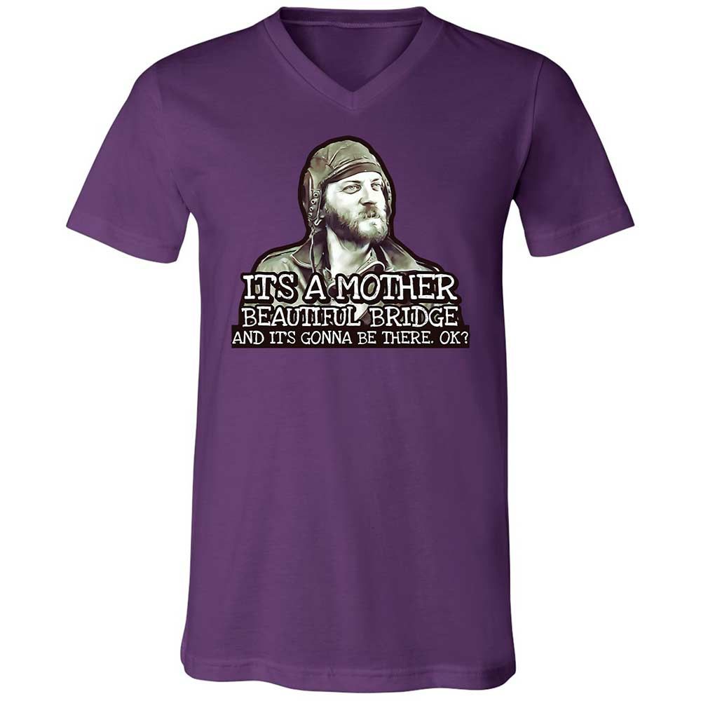 Unisex V-Neck T-Shirt - SF9JU4QY - Team Purple - 10