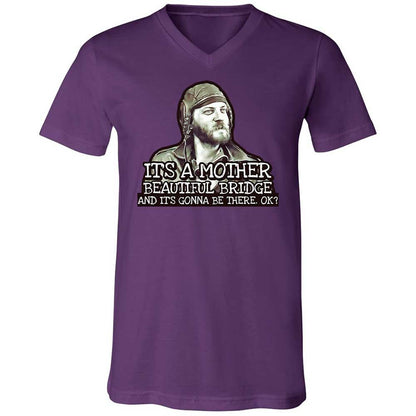 Unisex V-Neck T-Shirt - SF9JU4QY - Team Purple - 10