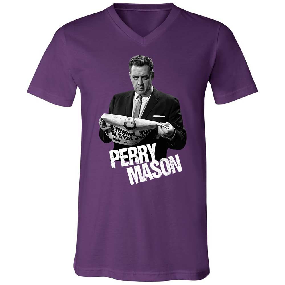 Unisex V-Neck T-Shirt - QFJYY96Z - Team Purple - 10