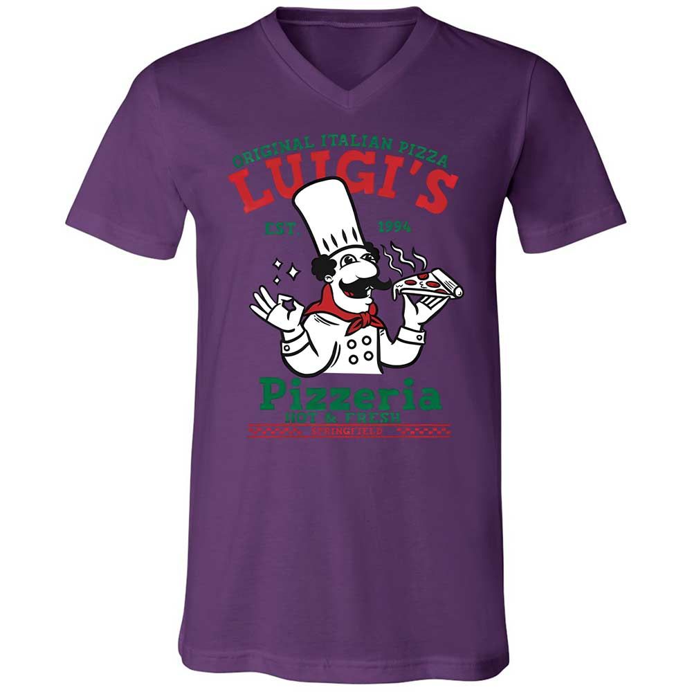 Unisex V-Neck T-Shirt - UAEK7RUU - Team Purple - 10