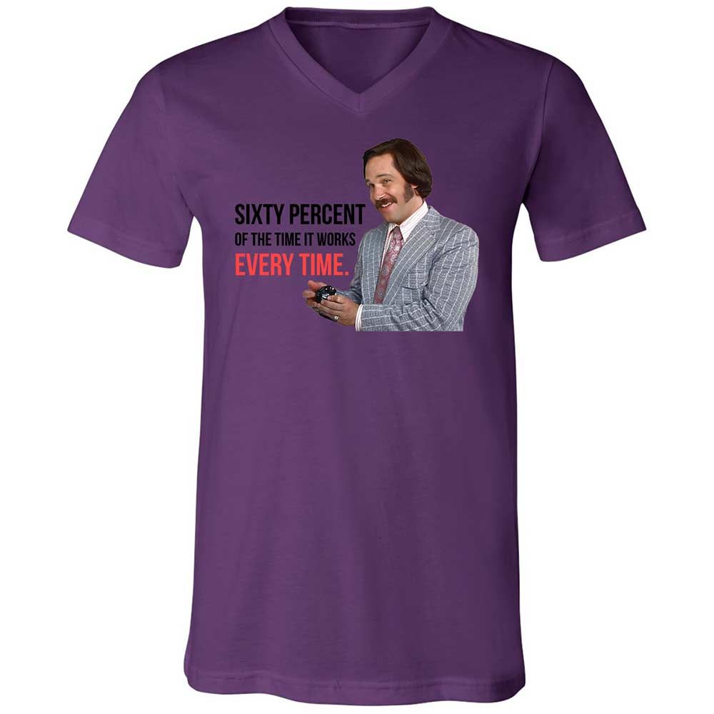 Unisex V-Neck T-Shirt - VZFYVV25 - Team Purple - 10