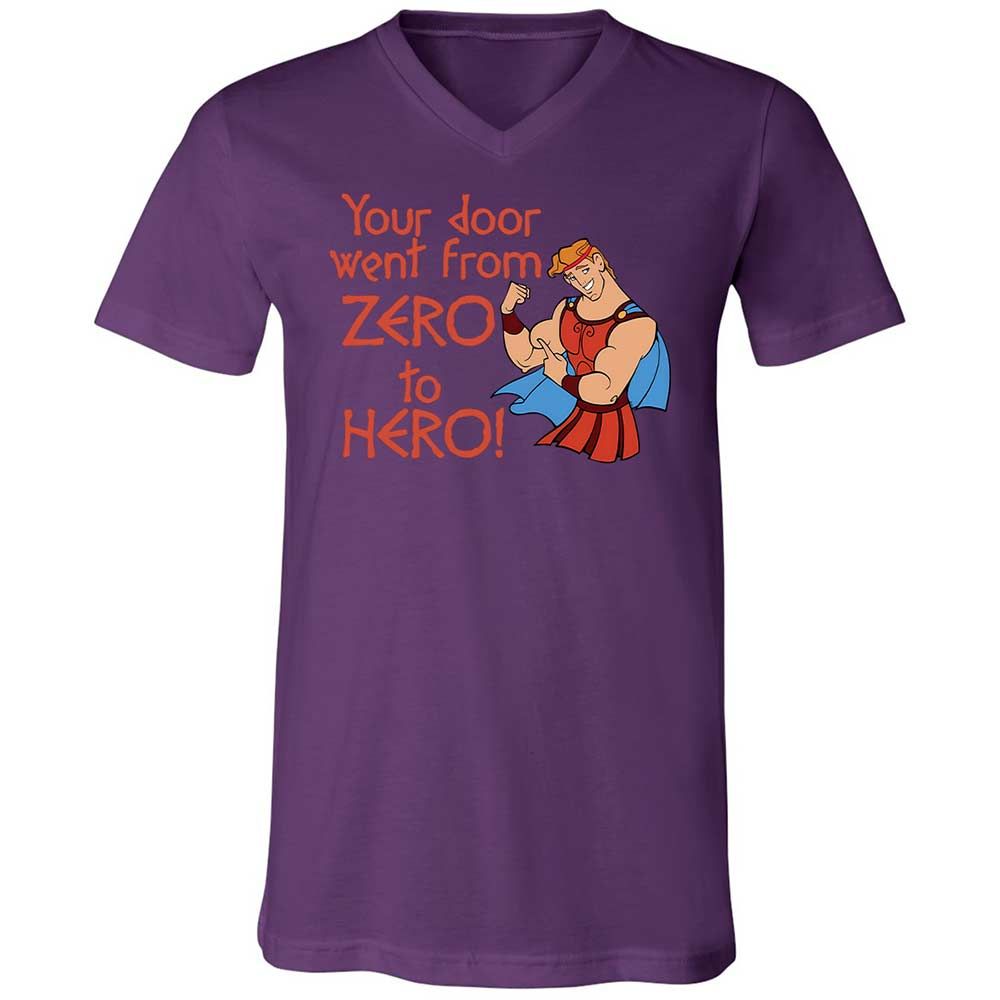 Unisex V-Neck T-Shirt - Q7UF636K - Team Purple - 10