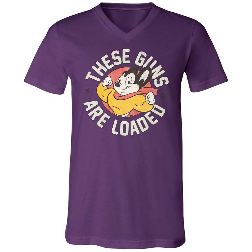 Unisex V-Neck T-Shirt - 5M86JP9M - Team Purple - 10