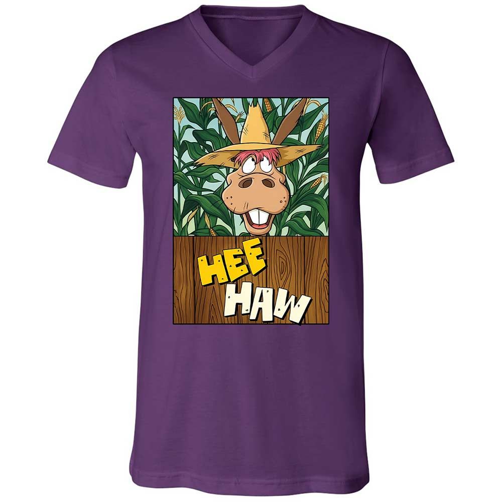 Unisex V-Neck T-Shirt - Z6A4QTDY - Team Purple - 10