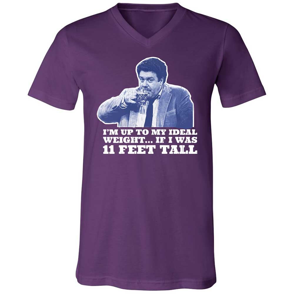 Unisex V-Neck T-Shirt - 8XVEJE6Q - Team Purple - 10