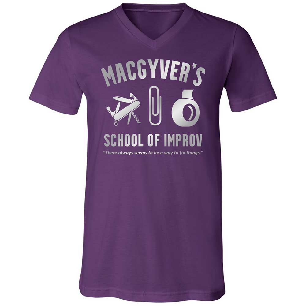 Unisex V-Neck T-Shirt - 9FSAMHCT - Team Purple - 10