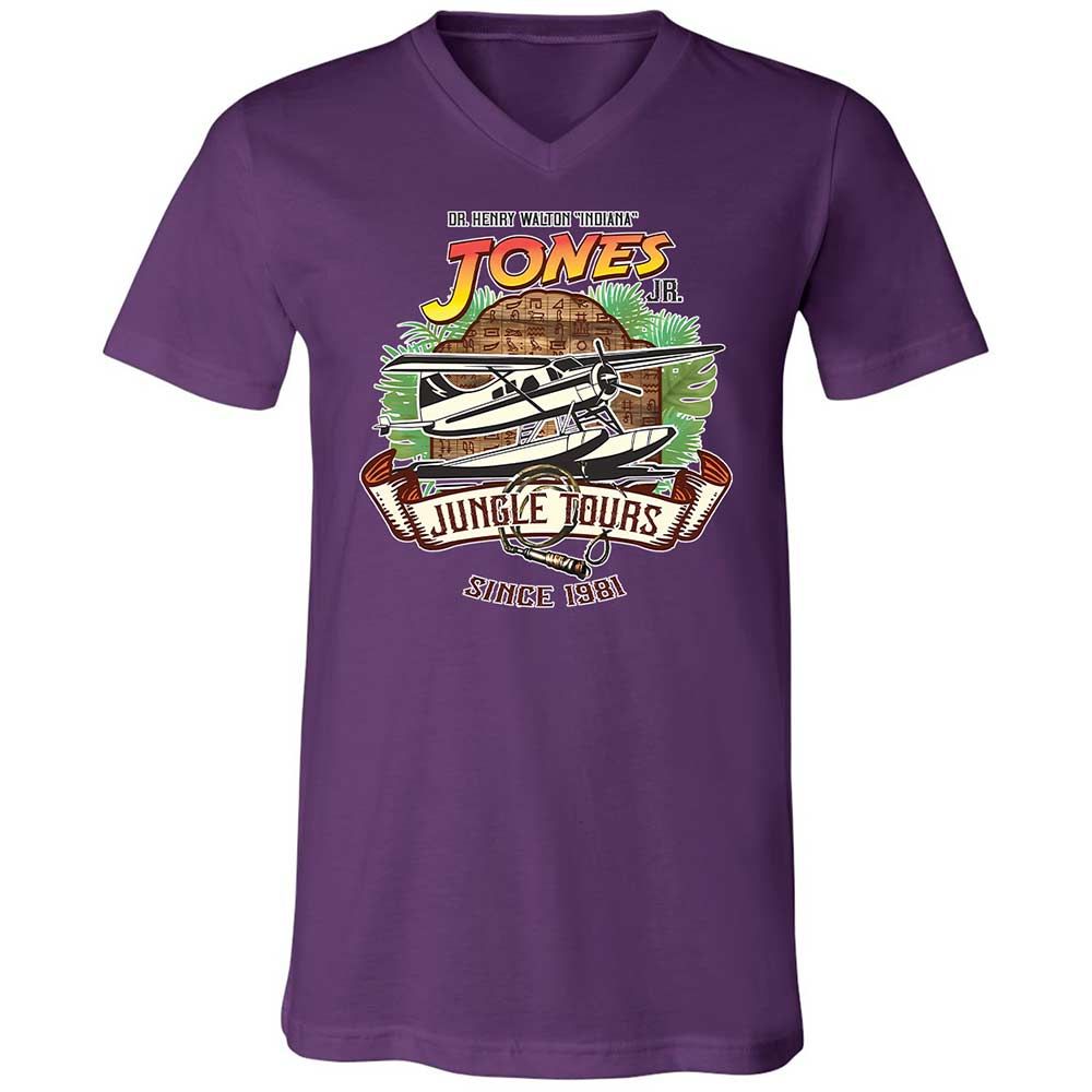 Unisex V-Neck T-Shirt - XFB63LYB - Team Purple - 10