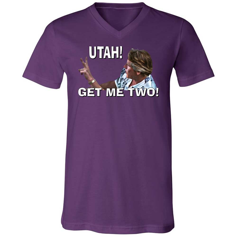 Unisex V-Neck T-Shirt - 4696MLQE - Team Purple - 10