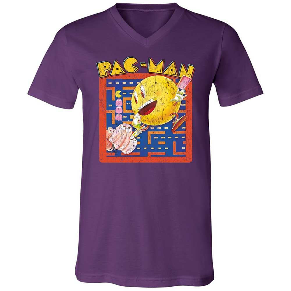 Unisex V-Neck T-Shirt - XJVGAQYZ - Team Purple - 10