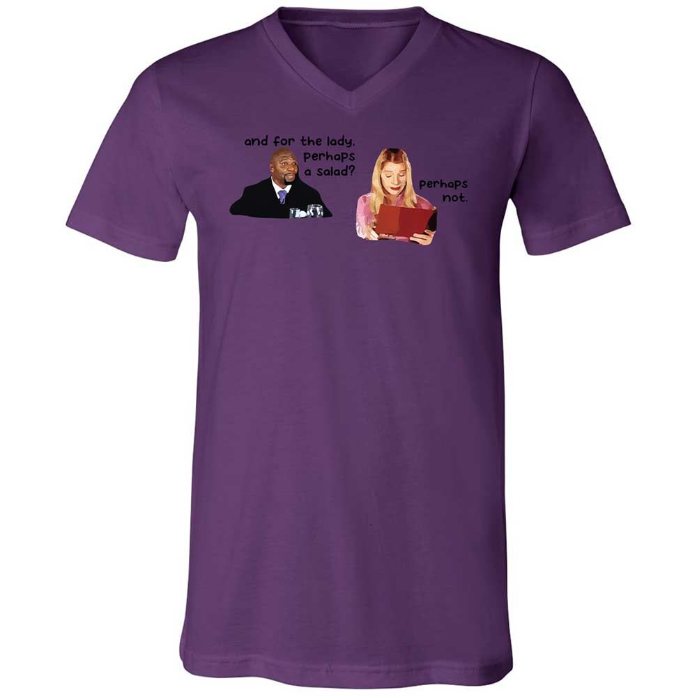 Unisex V-Neck T-Shirt - CBVWTR2Z - Team Purple - 10