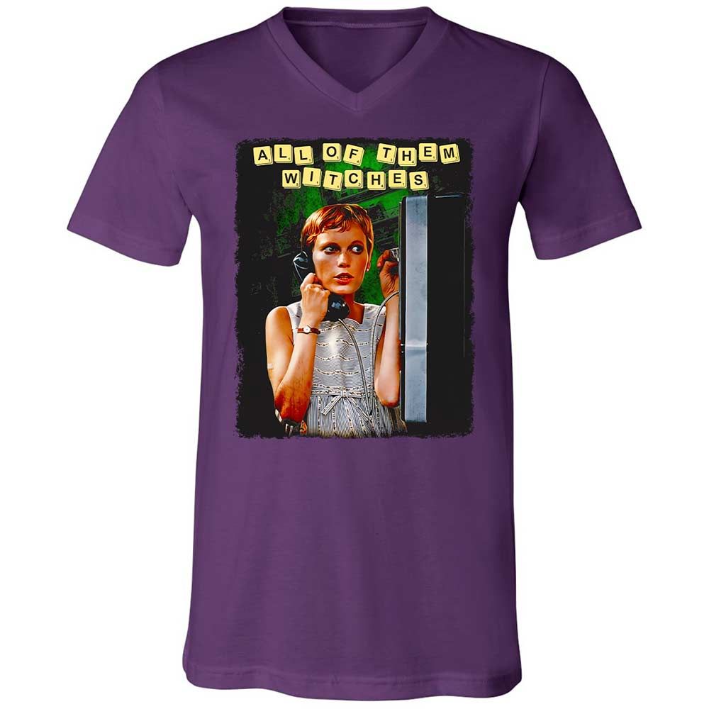 Unisex V-Neck T-Shirt - W98HCEUS - Team Purple - 10