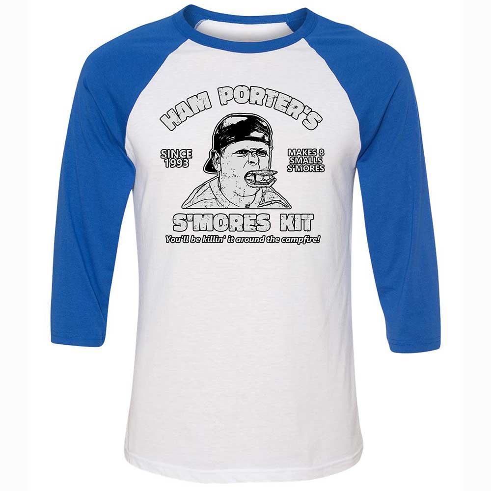 Unisex 3/4 Baseball Tee - 3MUKLEGK - White/True Royal - 10