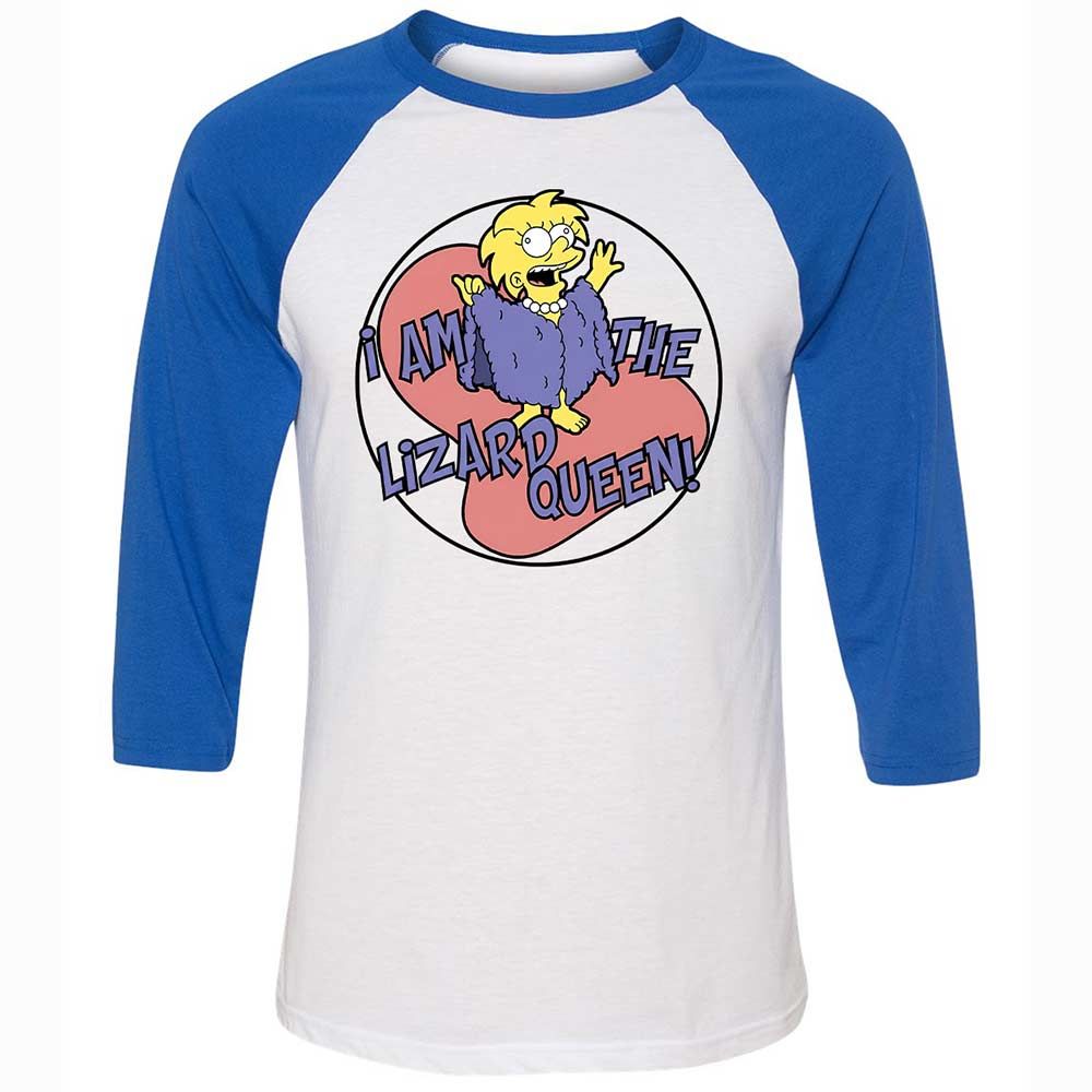 I am the Lizard Queen - White/True Royal - 10