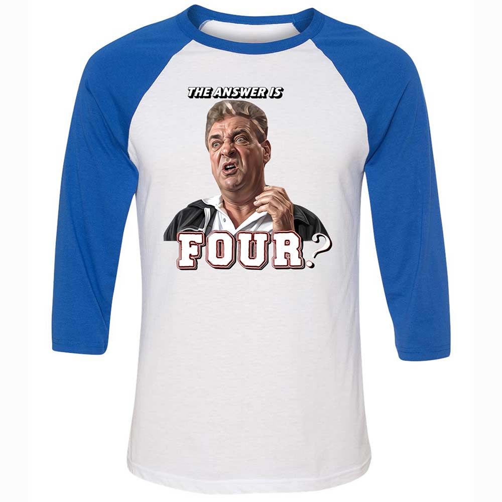 Unisex 3/4 Baseball Tee - 76XUDSHL - White/True Royal - 10