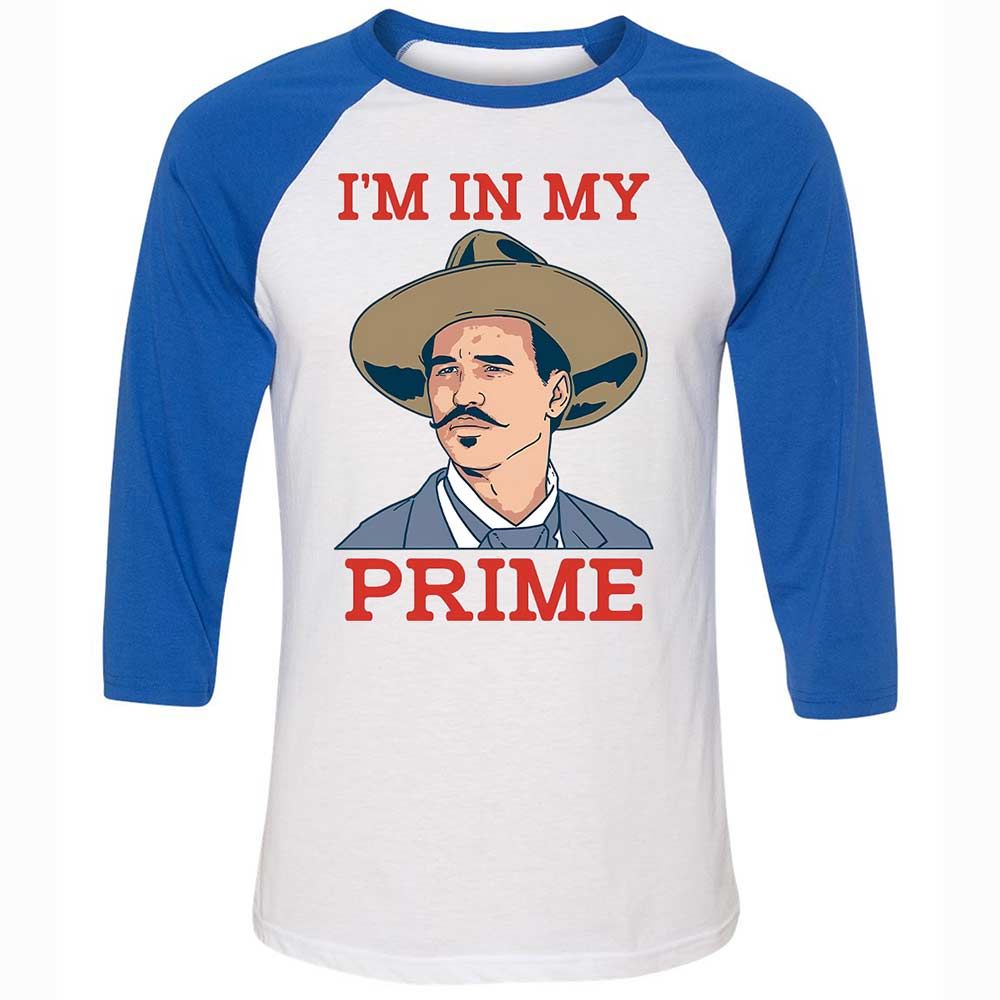 Unisex 3/4 Baseball Tee - 3KWRY2DQ - White/True Royal - 10
