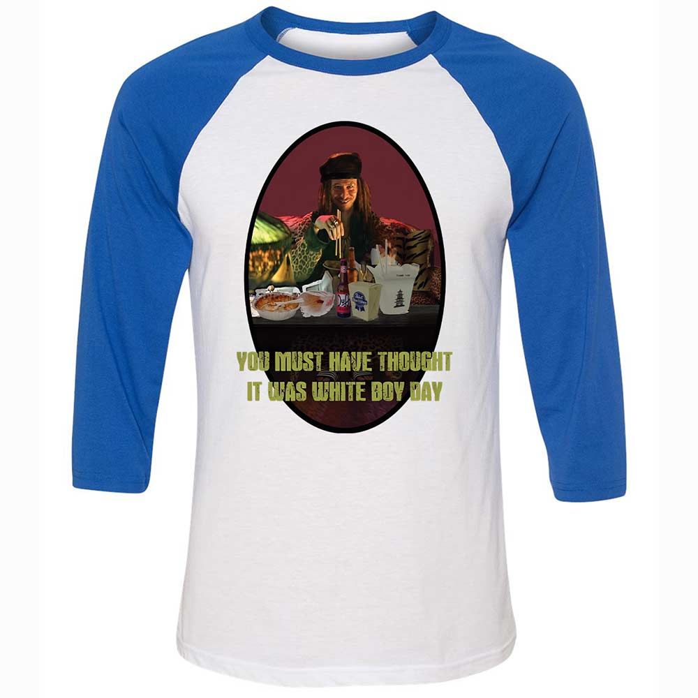 Unisex 3/4 Baseball Tee - FK2W94QE - White/True Royal - 10