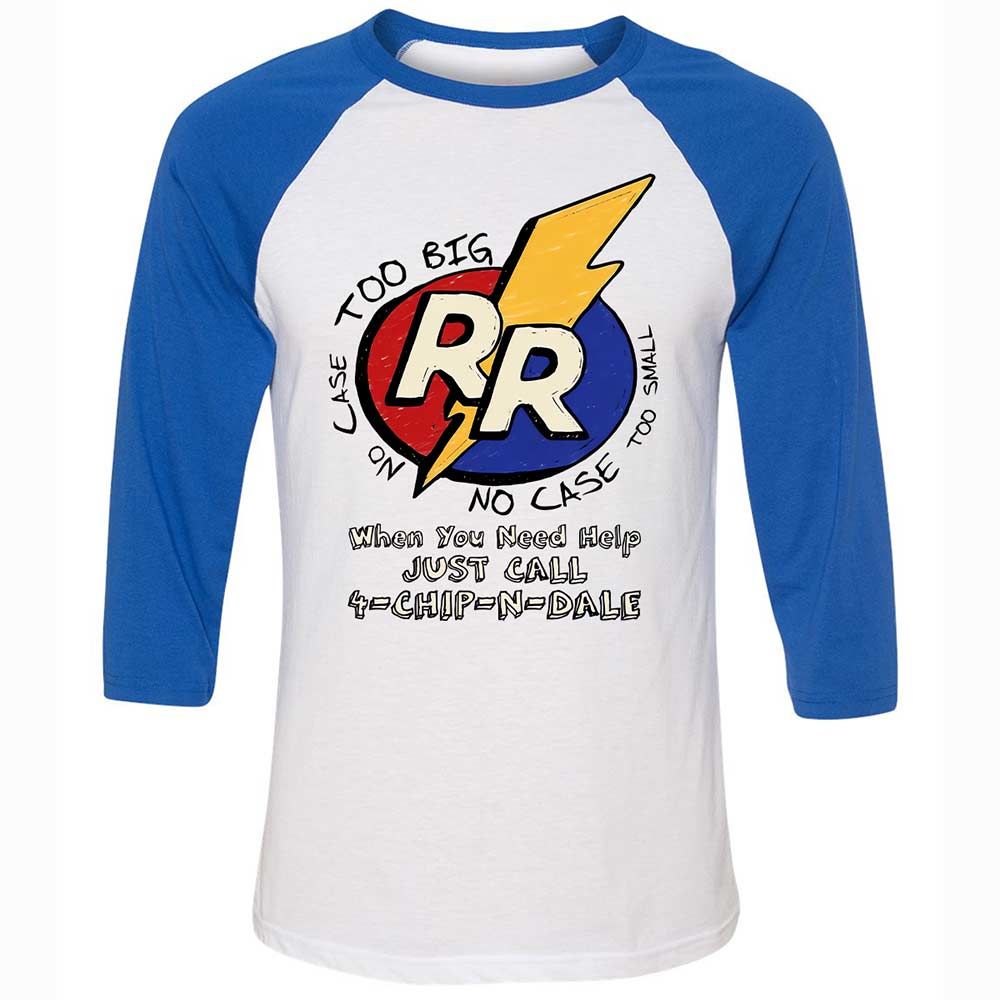 Unisex 3/4 Baseball Tee - 12NRYWCB - White/True Royal - 10