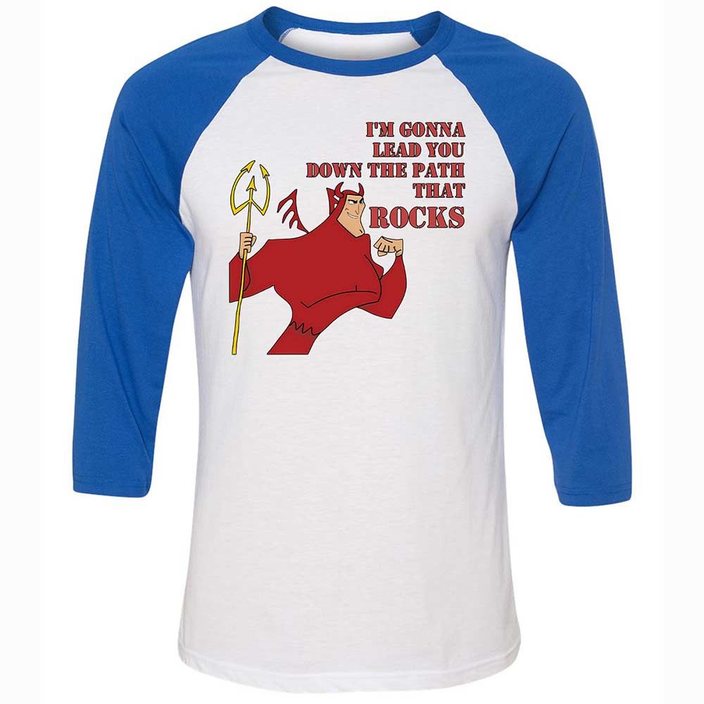 Unisex 3/4 Baseball Tee - WJKWDVDE - White/True Royal - 10