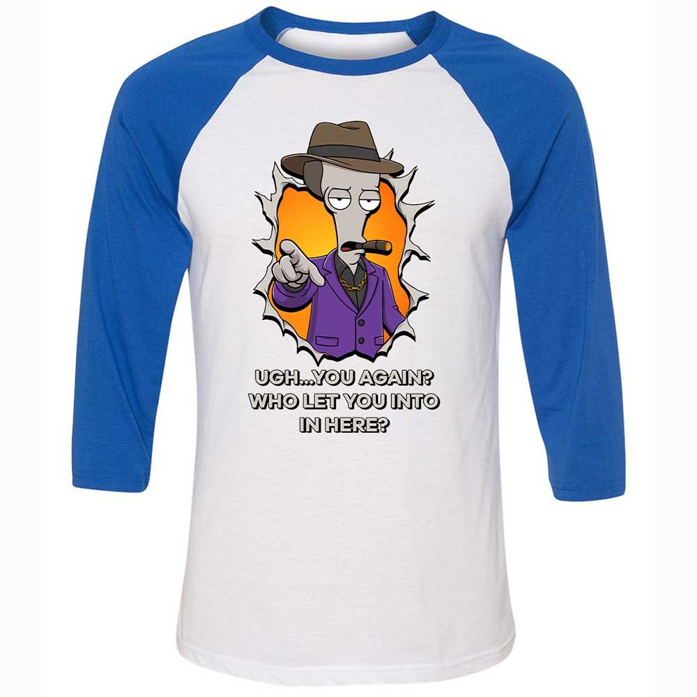 Unisex 3/4 Baseball Tee - QHFPRWLB - White/True Royal - 10
