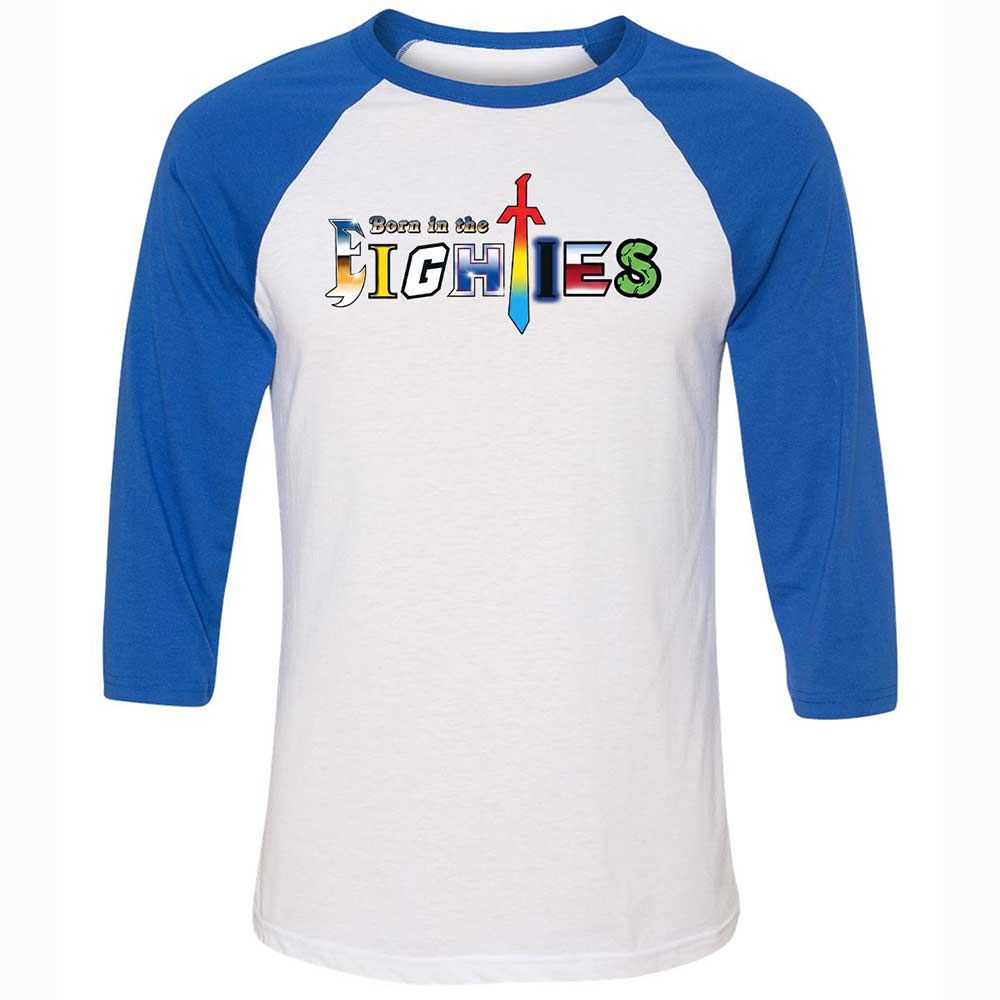 Unisex 3/4 Baseball Tee - 7Q1PJKYG - White/True Royal - 10