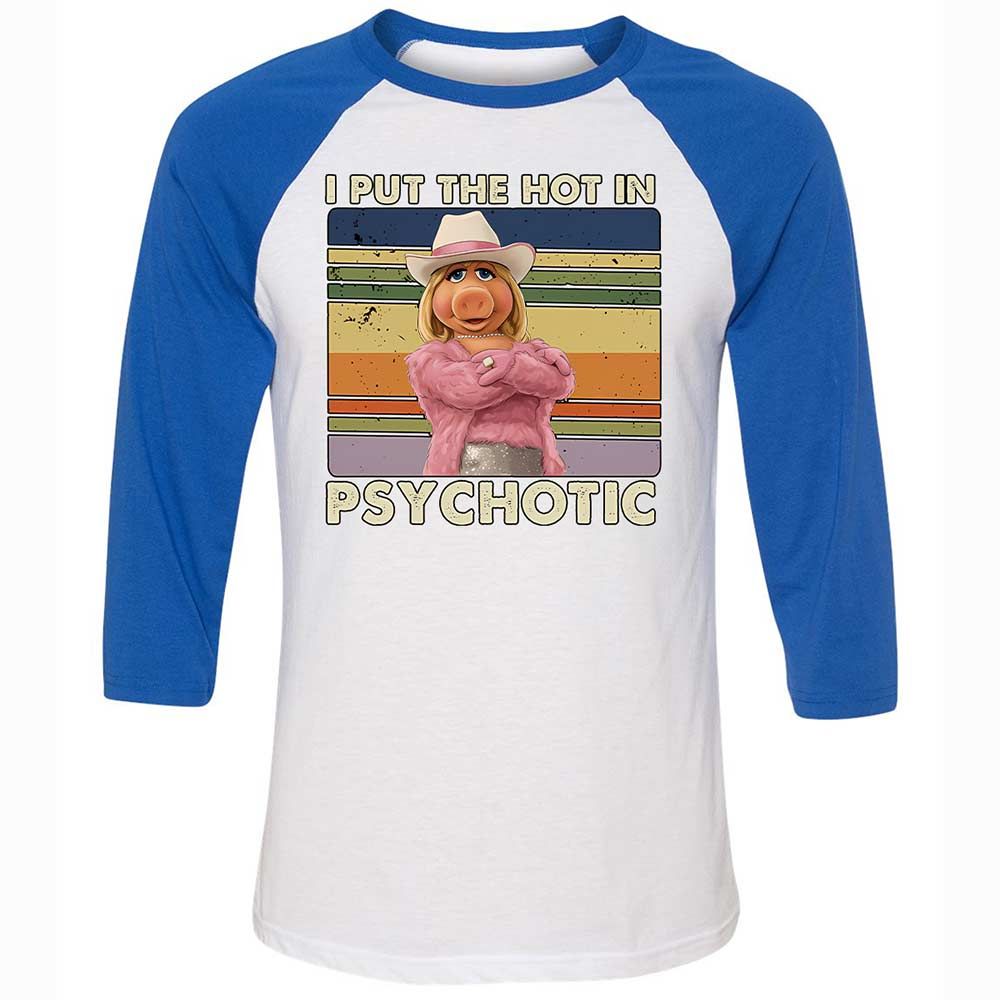 Unisex 3/4 Baseball Tee - RGCESP83 - White/True Royal - 10