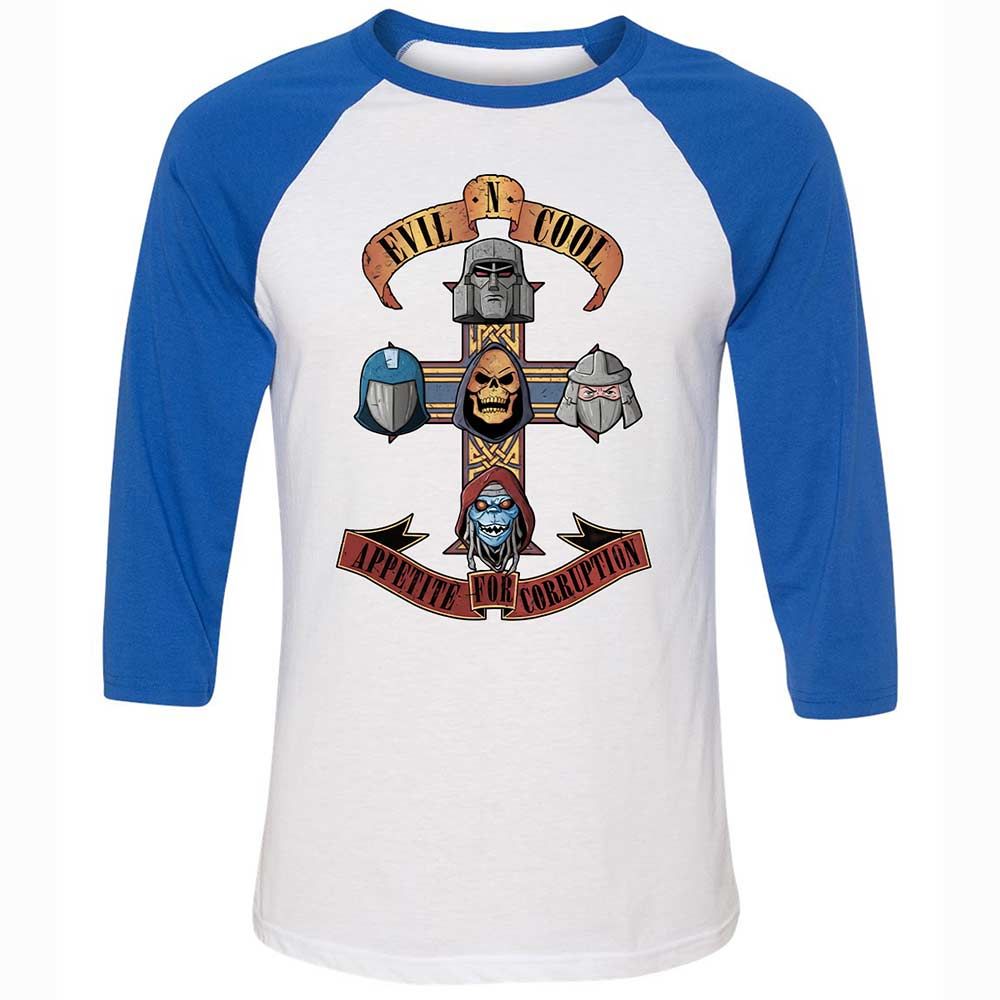 Unisex 3/4 Baseball Tee - VCH6NQSA - White/True Royal - 10