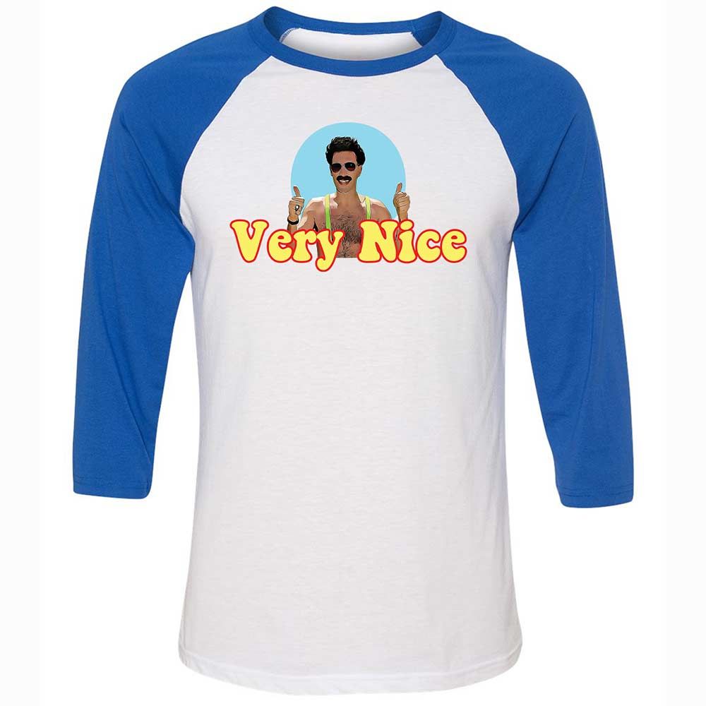 Unisex 3/4 Baseball Tee - E116GZS9 - White/True Royal - 10