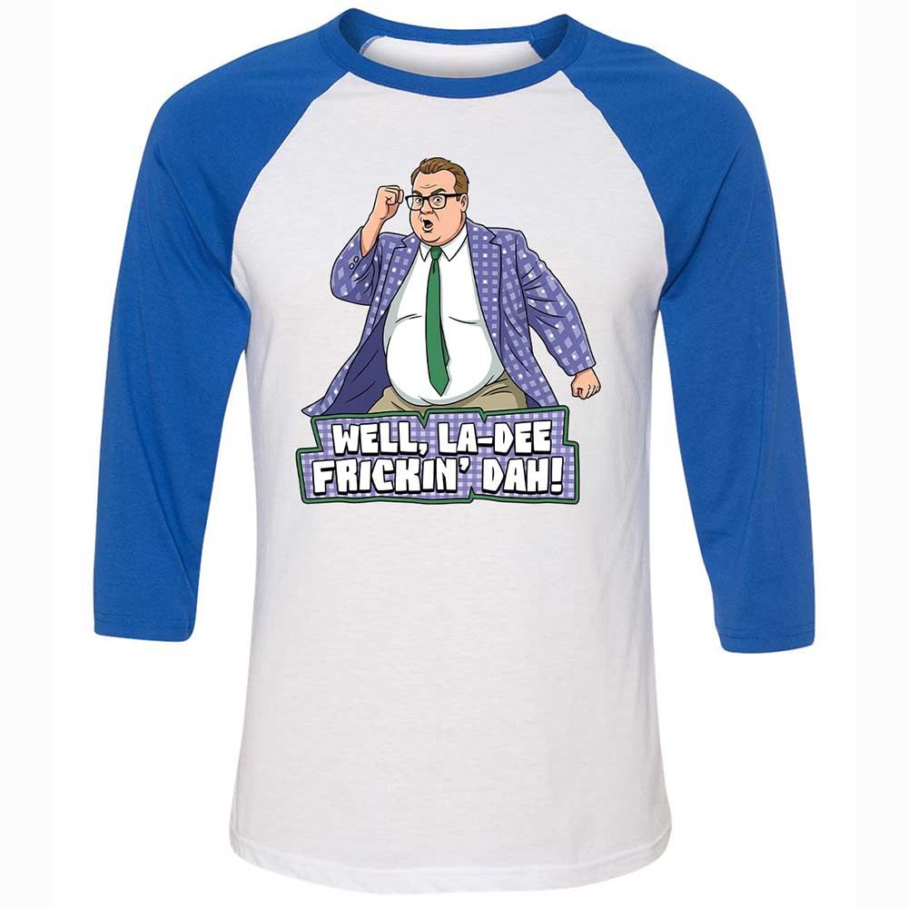 Unisex 3/4 Baseball Tee - KEZHQE88 - White/True Royal - 10
