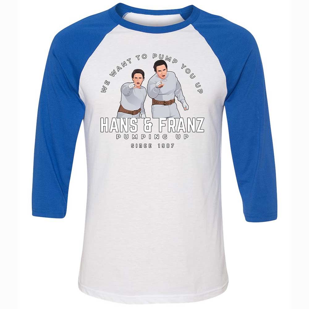 Unisex 3/4 Baseball Tee - UMXP4Y1E - White/True Royal - 10