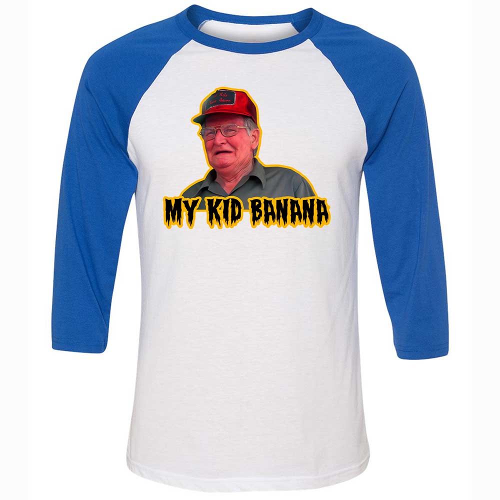 Unisex 3/4 Baseball Tee - 3DXSA3MV - White/True Royal - 10
