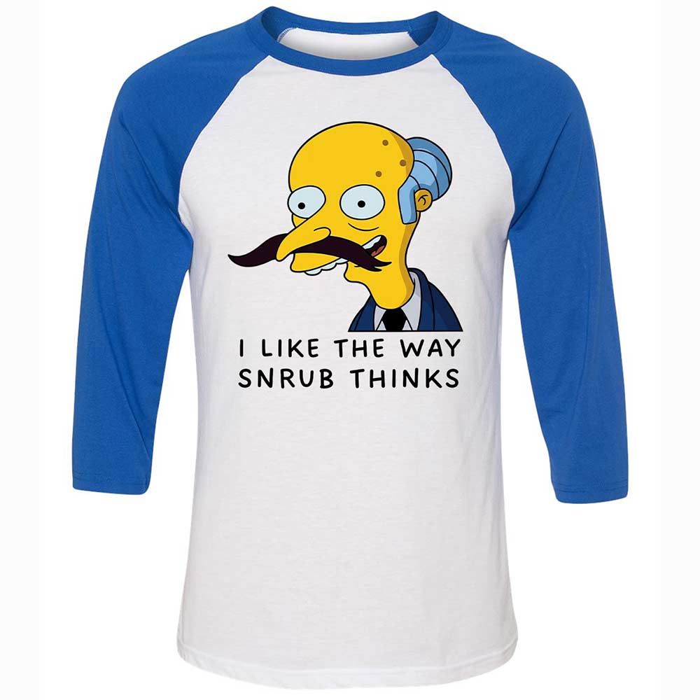 I Like the Way Snrub Thinks - White/True Royal - 10