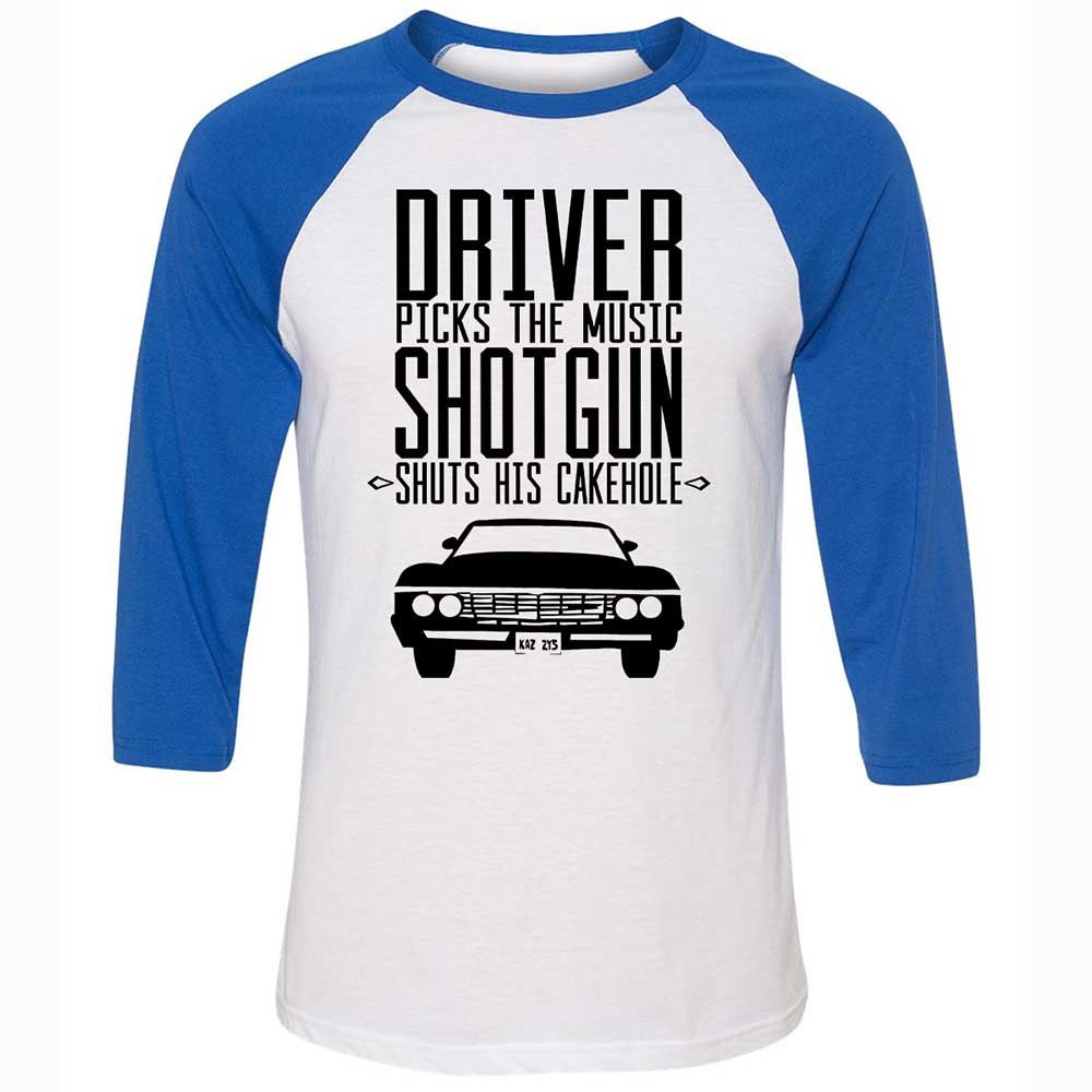 Unisex 3/4 Baseball Tee - 1REKP6VB - White/True Royal - 10