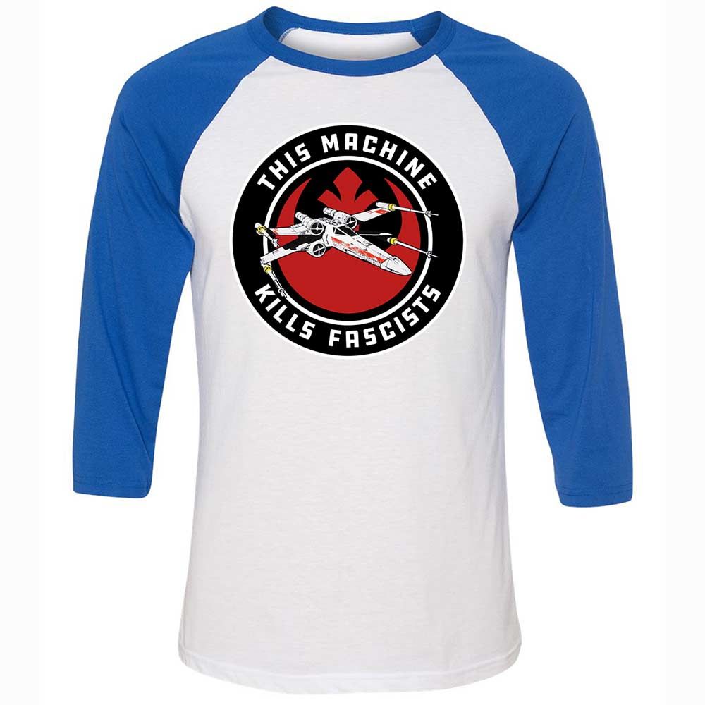 This Machine Kills Fascists - White/True Royal - 10