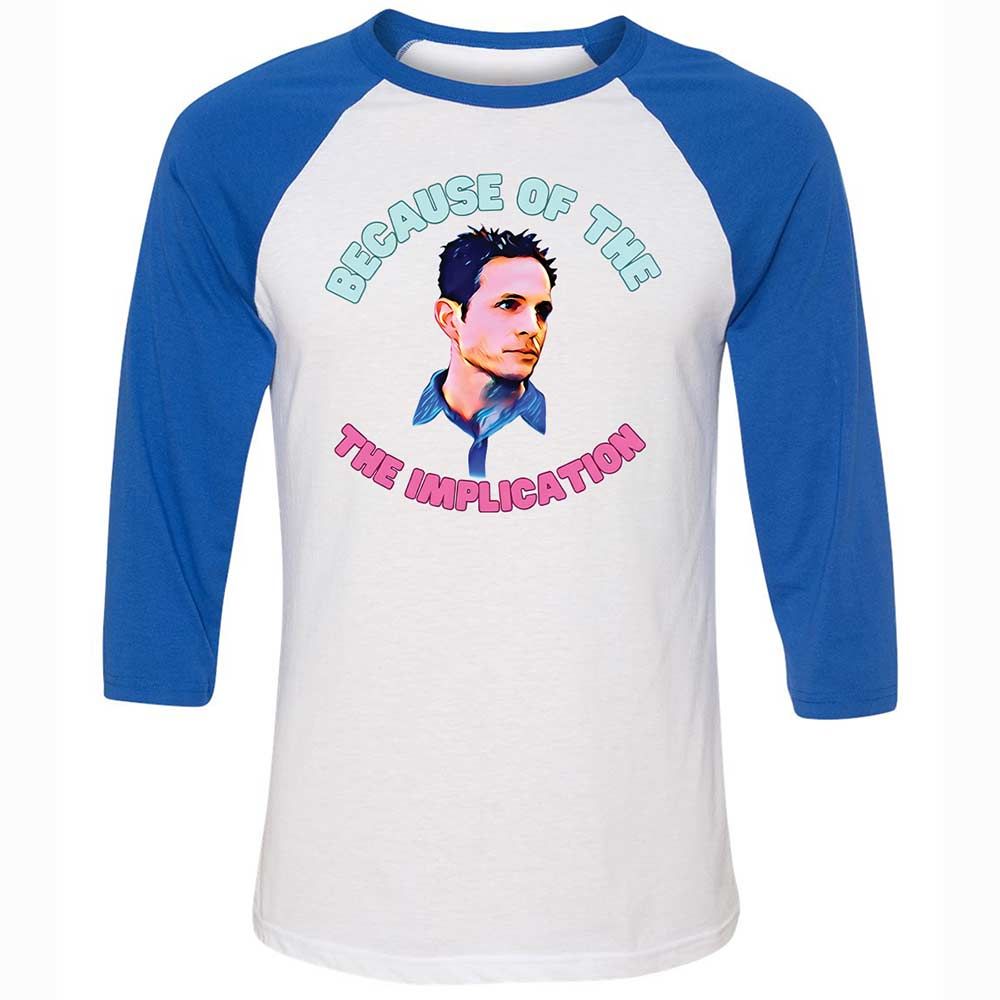 Unisex 3/4 Baseball Tee - PGLMS8U1 - White/True Royal - 10