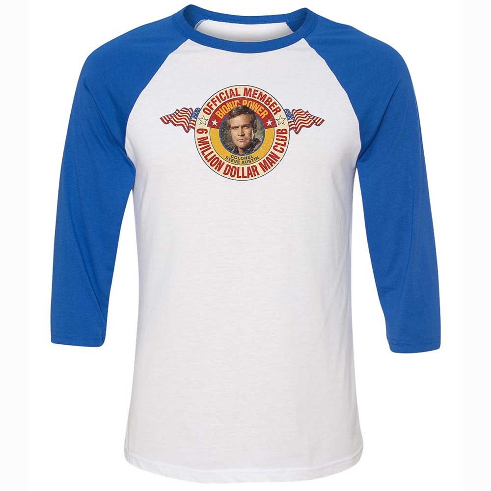 Unisex 3/4 Baseball Tee - 5CAZYRBE - White/True Royal - 10