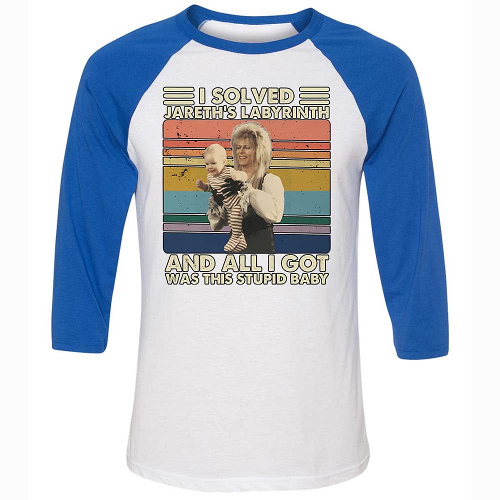 Unisex 3/4 Baseball Tee - MWA2V3R2 - White/True Royal - 10