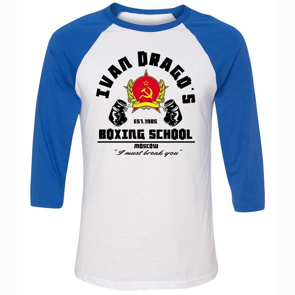 Unisex 3/4 Baseball Tee - 9L4F8MPM - White/True Royal - 10