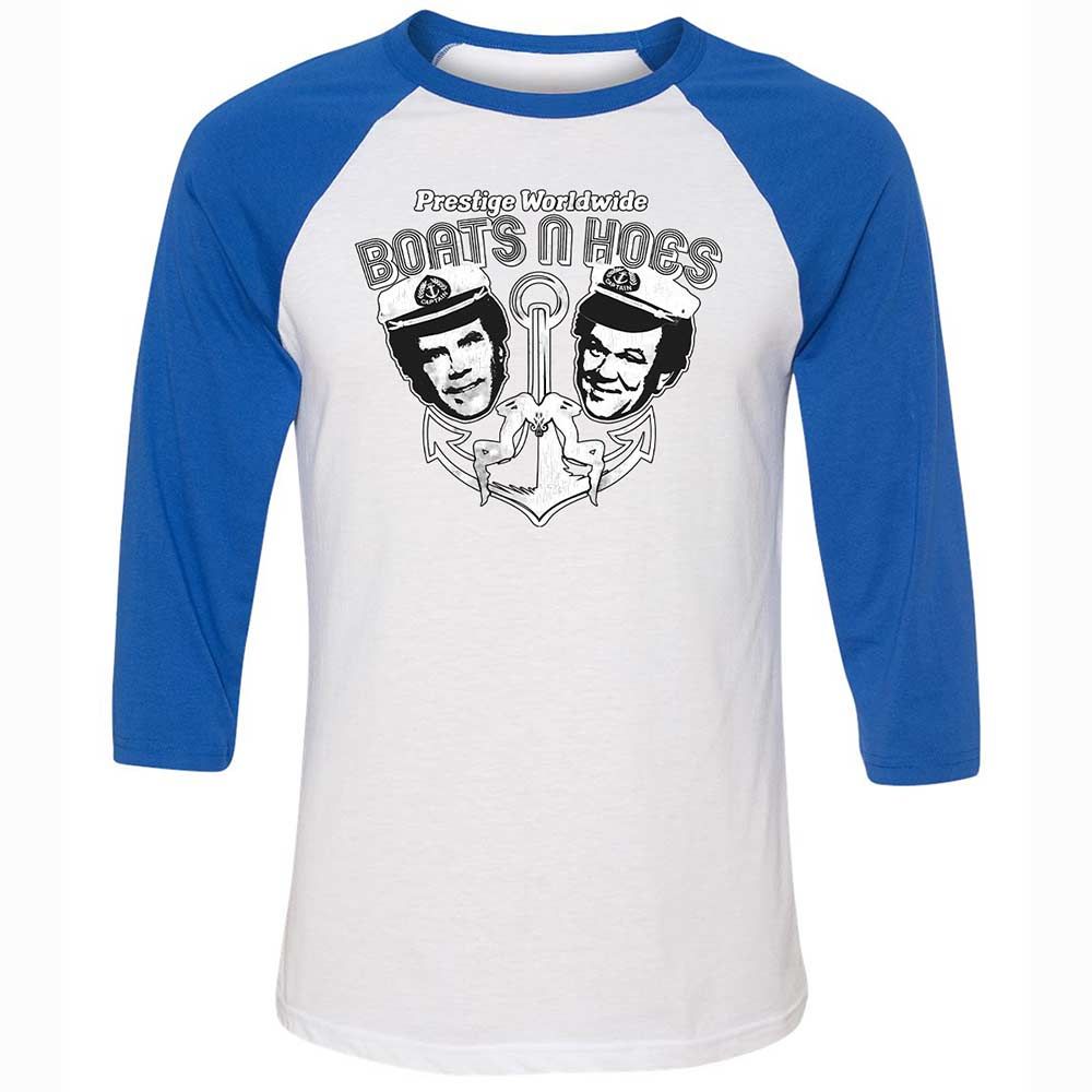 Unisex 3/4 Baseball Tee - 9EJ53JFL - White/True Royal - 10