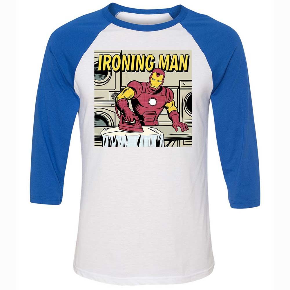 Unisex 3/4 Baseball Tee - ZMKWTRDA - White/True Royal - 10