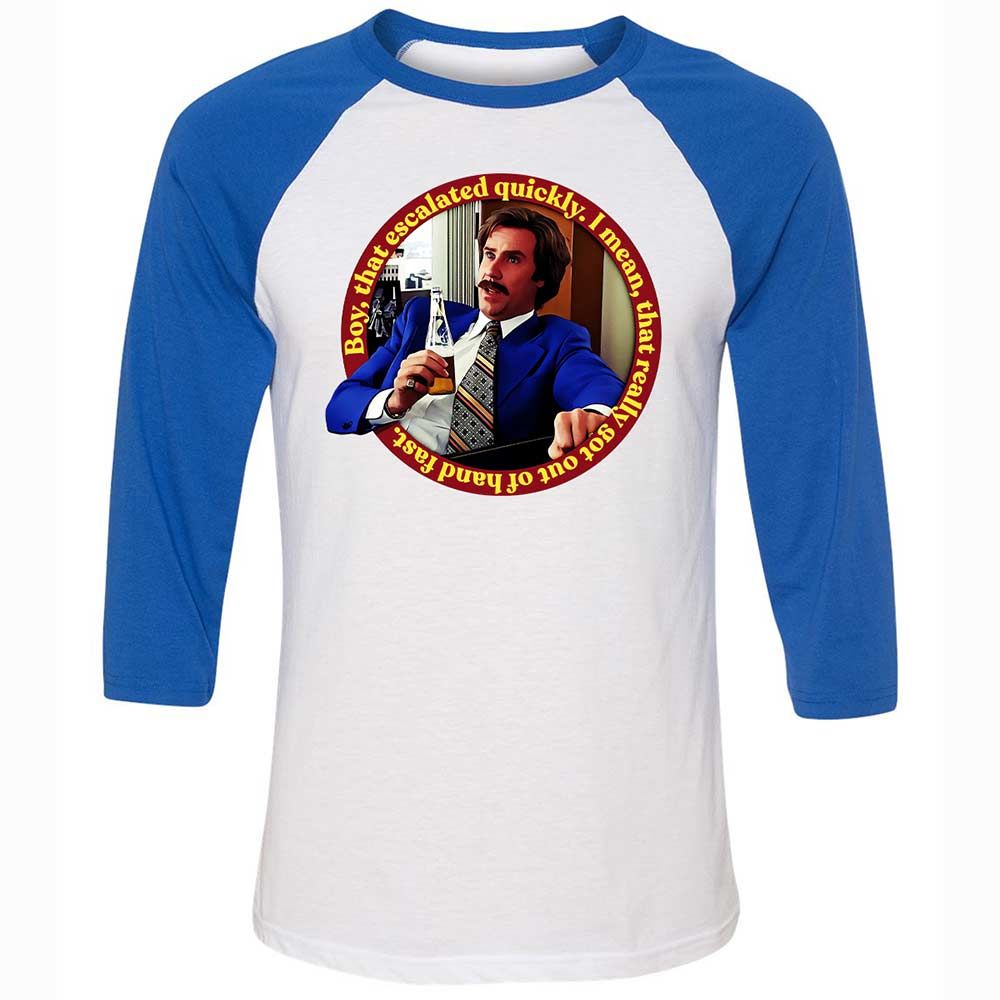 Unisex 3/4 Baseball Tee - SR56DRDA - White/True Royal - 10