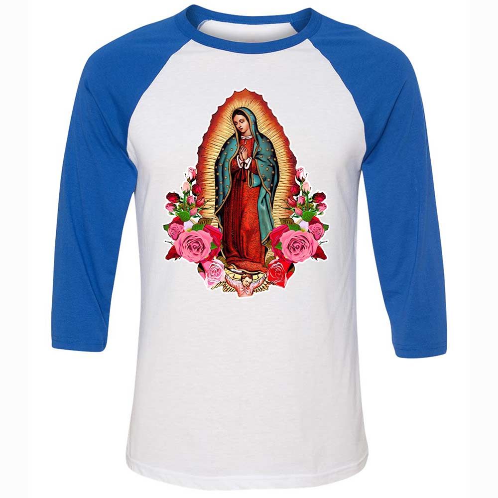 Our Lady of Guadalupe - White/True Royal - 10