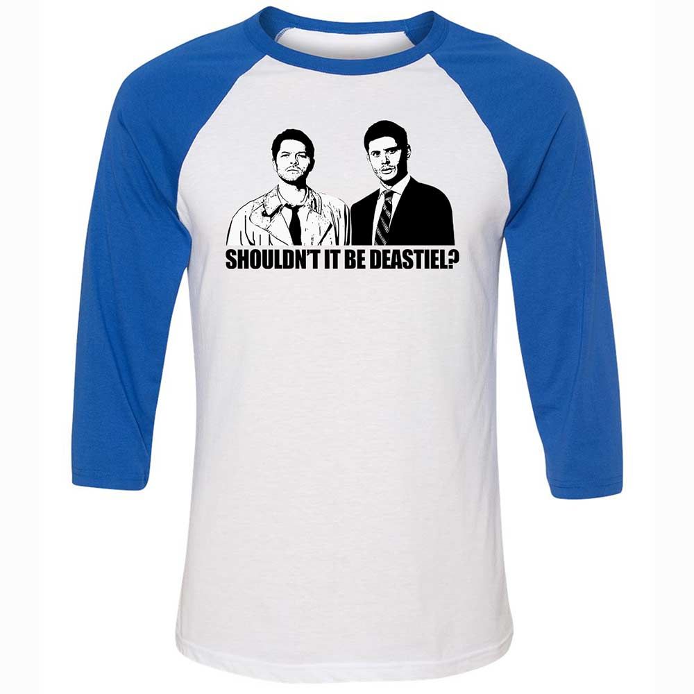 Unisex 3/4 Baseball Tee - XFZA6L6U - White/True Royal - 10