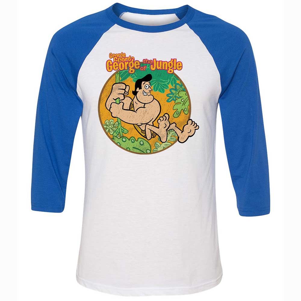 Unisex 3/4 Baseball Tee - DPEB7Q6Y - White/True Royal - 10