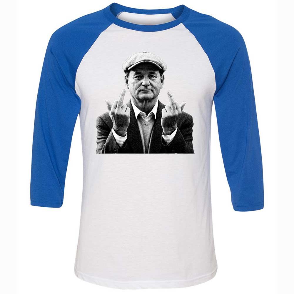 Bill Murray Middle Finger - White/True Royal - 10